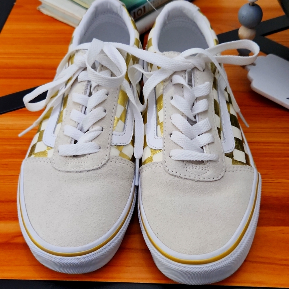 Vans Ward Low Checker “Gold” Sneakers like new condition